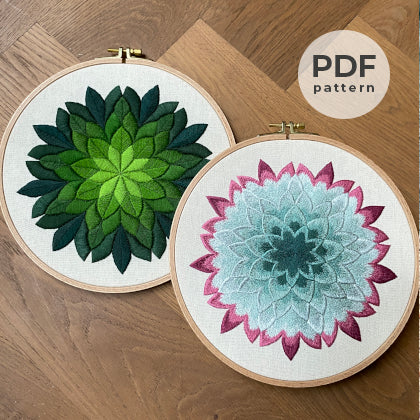 embroidery succulents Succulent Embroidery Pattern (Digital Download)