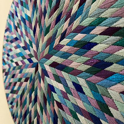Carreau finished embroidery hoop