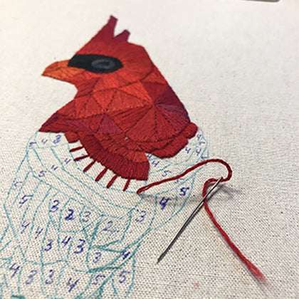 Cardinal bird PDF pattern