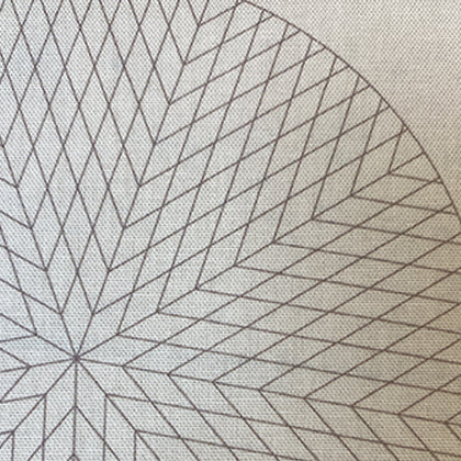 Carreau printed pattern on fabric