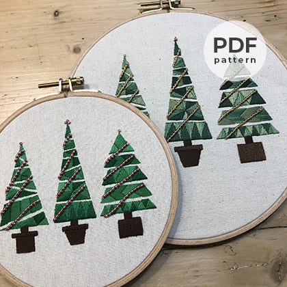 Christmas trees PDF pattern