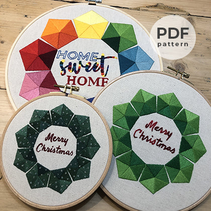 Christmas wreath & Home sweet home PDF pattern