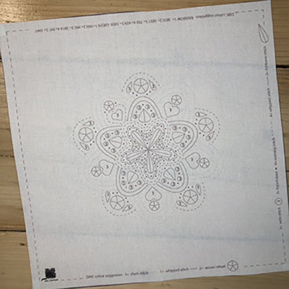 Mandala varia printed pattern on fabric
