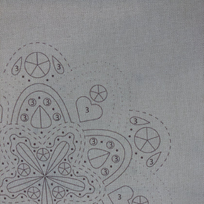 Mandala varia printed pattern on fabric