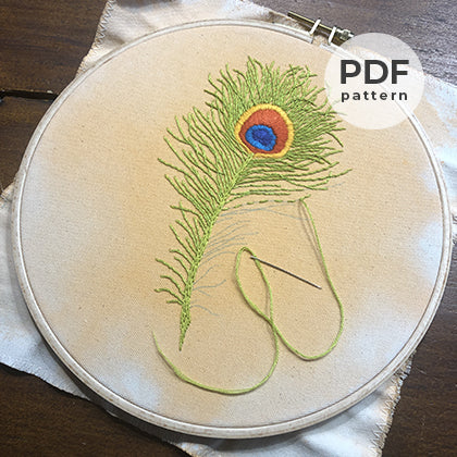 Peacock feather PDF pattern