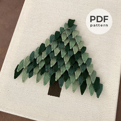 Picot stitch tree PDF pattern