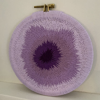 Sprinkle organic purple finished embroidery hoop